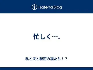 忙しく….