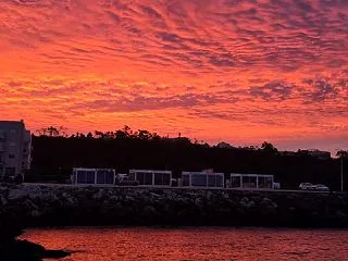 ナザレの朝焼けと夕焼け