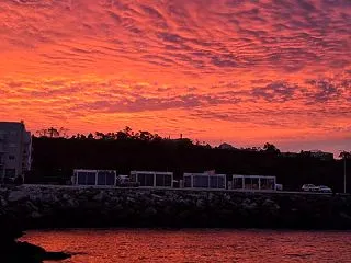 ナザレの朝焼けと夕焼け