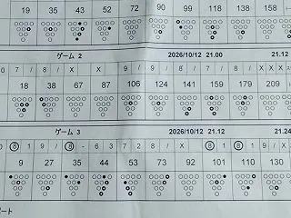 ボウリング10月中旬＆競技会