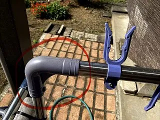物干し台のジョイントを破損。部品が無い。