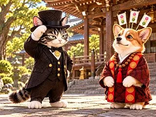 チビ子村長と、避難しない和尚