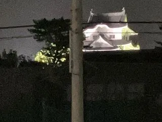 10月20日（火）21時前の伊賀上野城と…