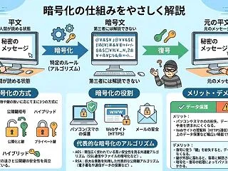暗号化とは？仕組みやメリット・デメリット…