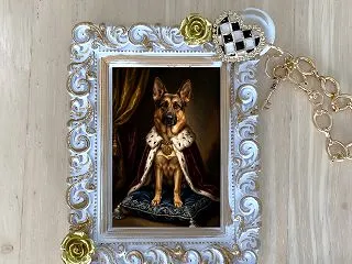 ジャーマンシェパードのルネサンス肖像画バ…