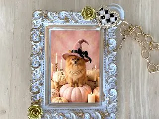 ポメラニアンのハロウィンアートバッグチャ…