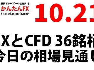 10月21日：FXとCFD市場の相場見通…