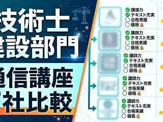 技術士（建設部門）の通信講座おすすめ比較…