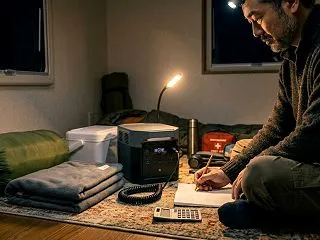 車中泊のポータブル電源容量は何Wh必要？…