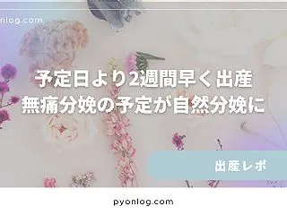 【出産レポ】予定日より2週間早く出産。無…