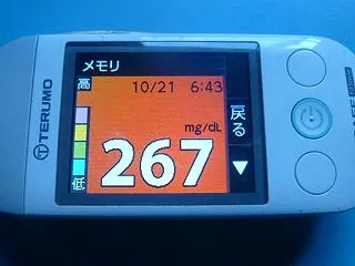 10/21 今朝の血糖値・血圧です。検査…