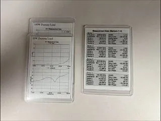自作ダミーロード3台の特性を測定し、デー…