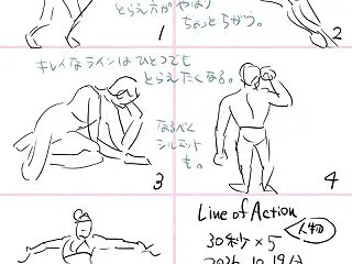 クロッキー370～372・人物
