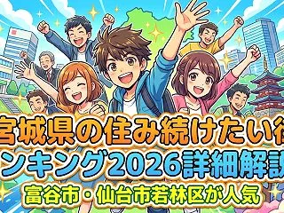 宮城県の住み続けたい街ランキング2026…