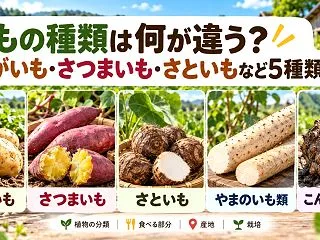 いもの種類は何が違う？じゃがいも・さつま…