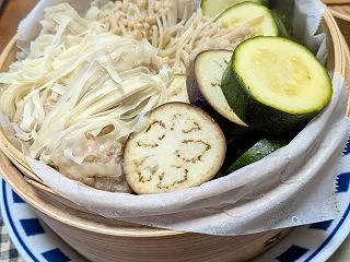 一日一品 せいろで蒸し鶏団子