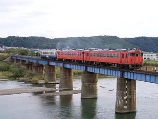 五能線 赤石川橋梁の40系