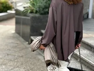 トレンドのブラウン+レース♡