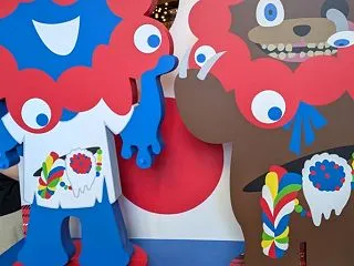 ミャクミャク＆ハミクマのコラボ