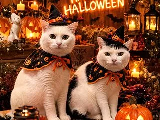 猫のハロウィン加工
