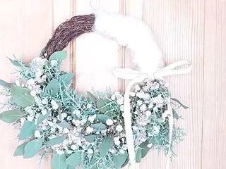 冬の森のホワイトクリスマスリース作り♪1…