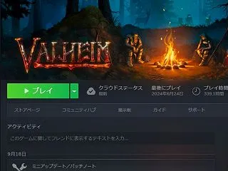 久しぶりのVALHEIM