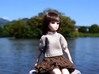 初秋の遊水地－浅葱