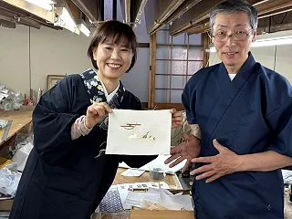 本格的な京友禅の型染め体験。色挿しだけじ…
