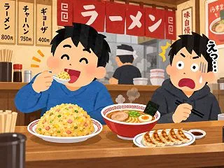 【悲報】中国人、ラーメンと餃子をおかずに…