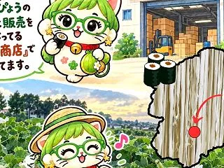 栃木のかんぴょう屋で働くちびまるもと栃木…