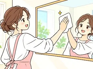 鏡を磨いて運気アップ