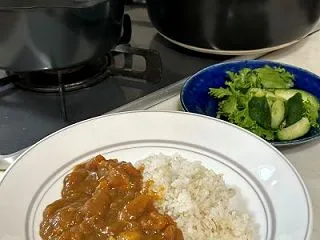 恐る恐るカレーライス