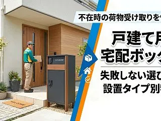戸建て用宅配ボックスの選び方！設置タイプ…