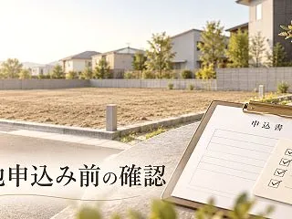 土地の購入申込み前に確認すること｜申込書…