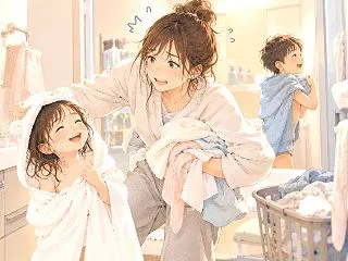 【お風呂上がりは戦場】自分のケアは後回し…