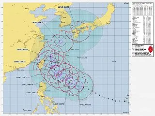 【また日本に】台風30号、26日ごろ対馬…