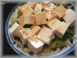 豆腐サラダとミネストローネ