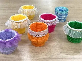 毛糸で作る♪かわいい小物入れ