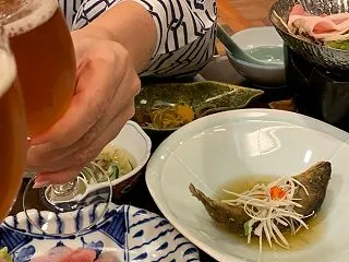 秘湯のお宿「長寿館」の夕食