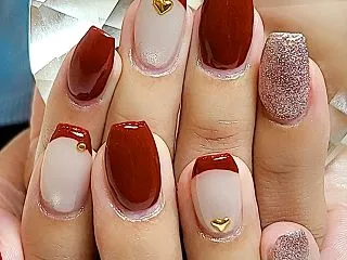 赤茶フレンチ×ゴールドハート♪〖6週間長…