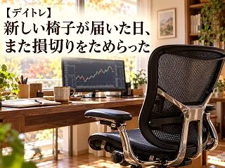 【デイトレ】新しい椅子が届いた日、また損…
