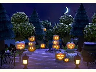 【あつ森】黒いお花が咲く「ハロウィンの森…