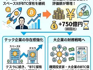 イーロン・マスク企業のビットコイン戦略が…