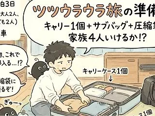 【ツツウラウラ旅】準備編・キャリー1個＋…