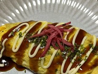 オムそばの夕飯〜コスモス畑へ^_^