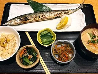 秋刀魚の塩焼き定食 2026年秋＠大かま…