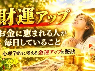 お金に恵まれる人が毎日していること｜心理…