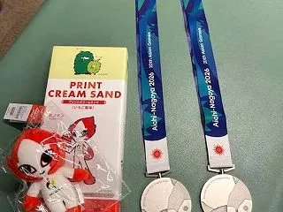 アジア大会のメダリストがケアに来院！