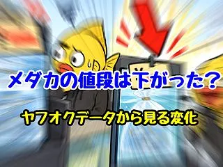 メダカの値段が下がった？ヤフオクデータか…