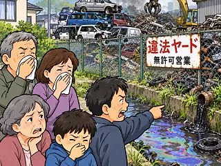 日本を汚染する外国人違法ヤードと土建屋と…